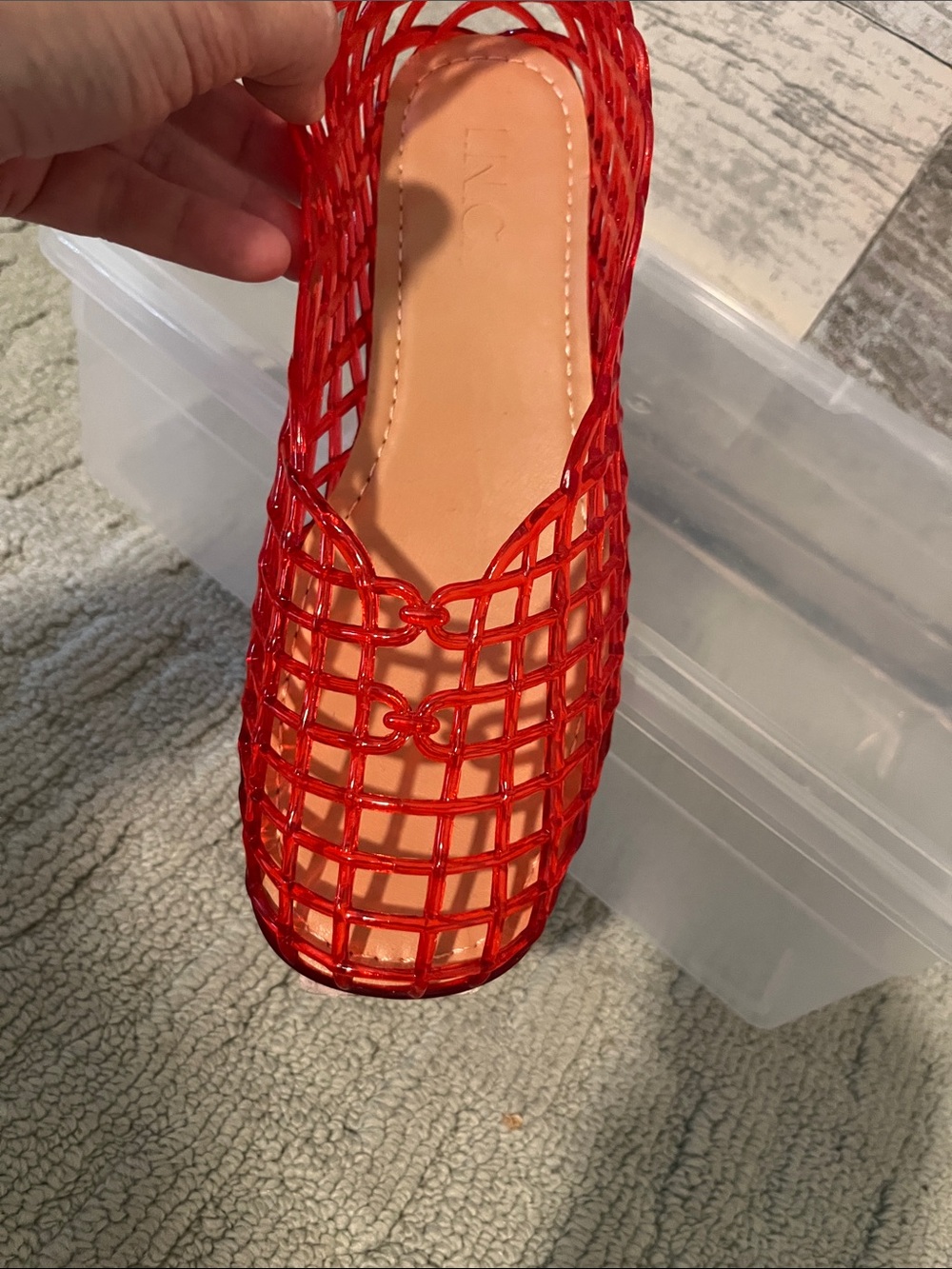 INC Red Jelly Flats - never worn - Picture 5 of 5